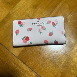 Kate Spade Pink Strawberry Pattern Wallet